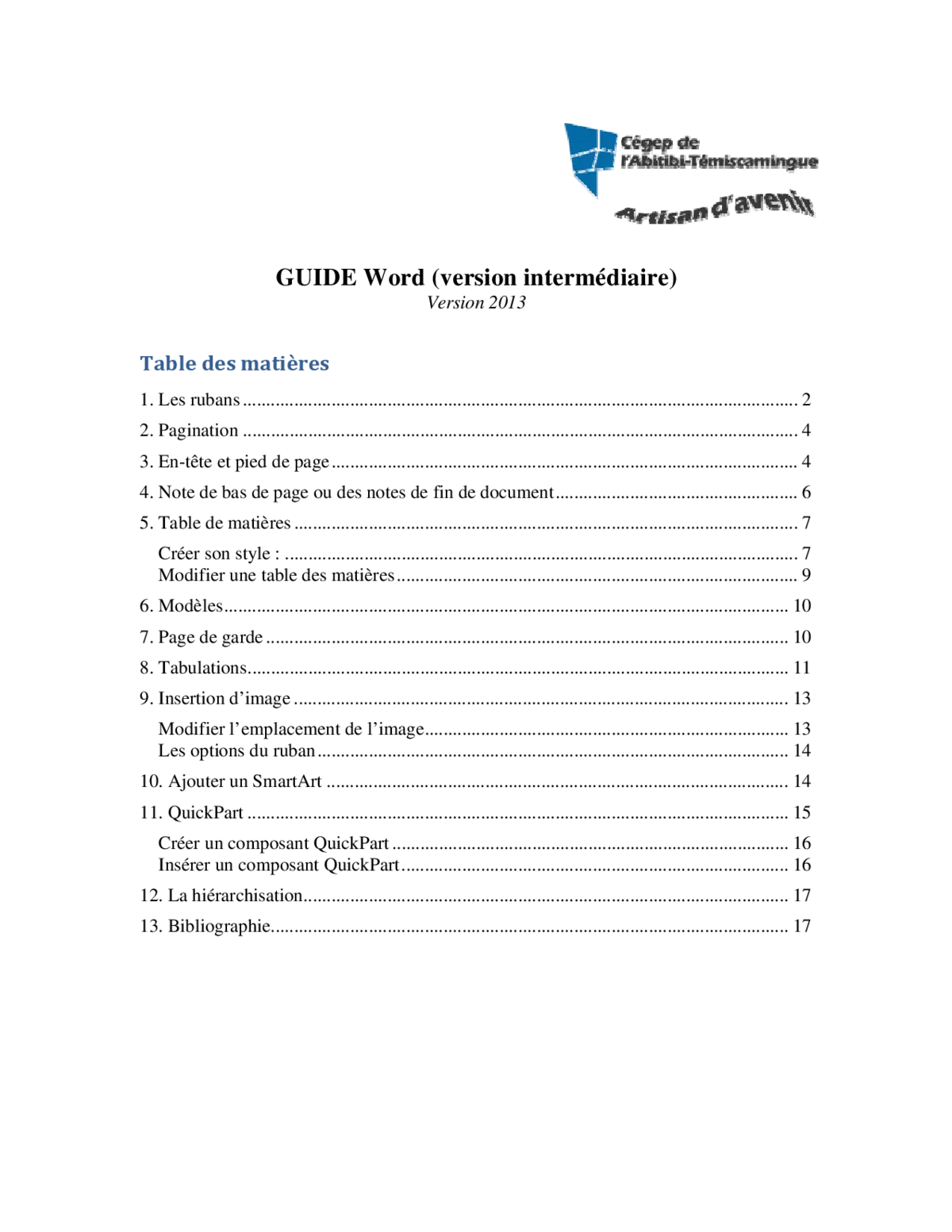 Word 2013 - Maîtriser les fonctions intermédiaires