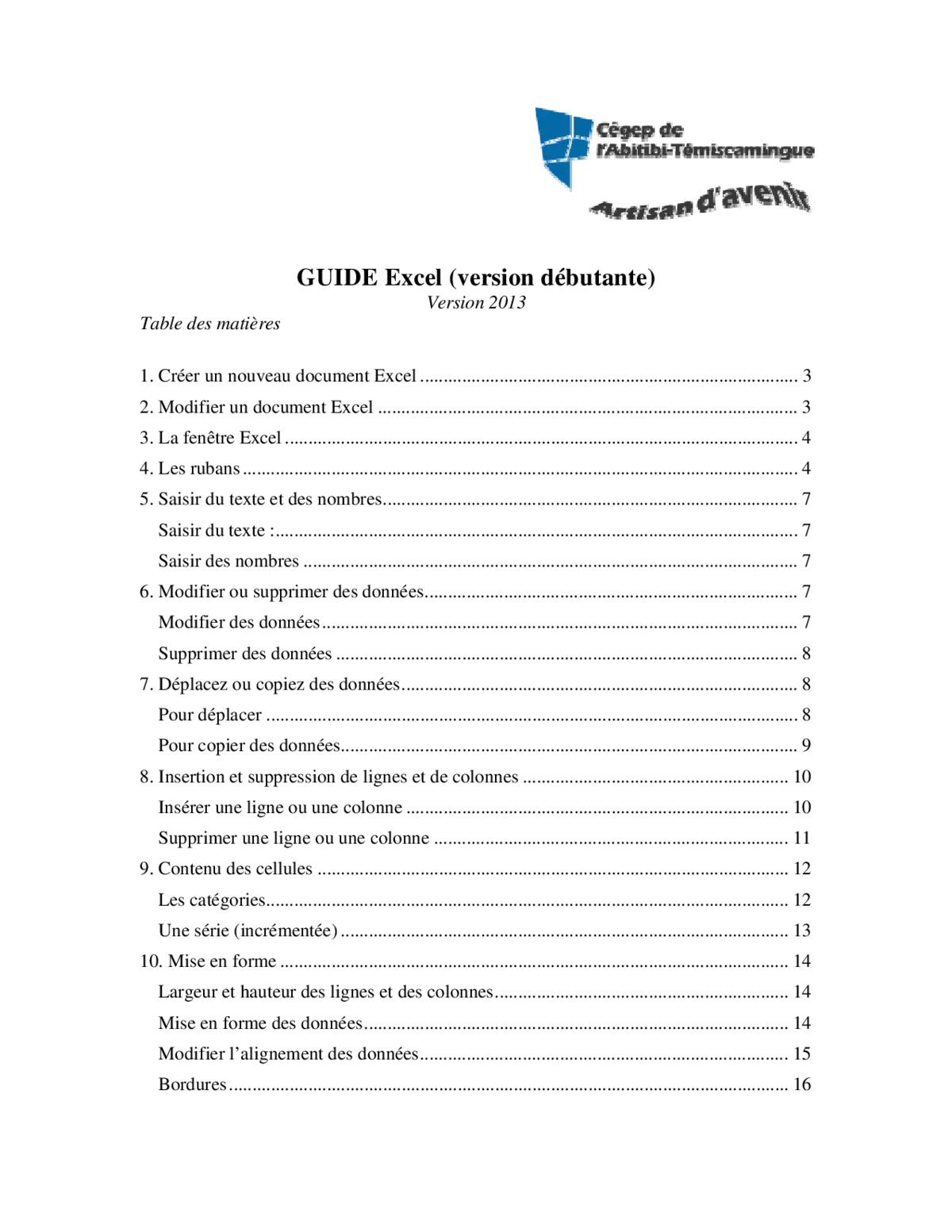 Excel 2013 - Guide débutant pour maîtriser les bases