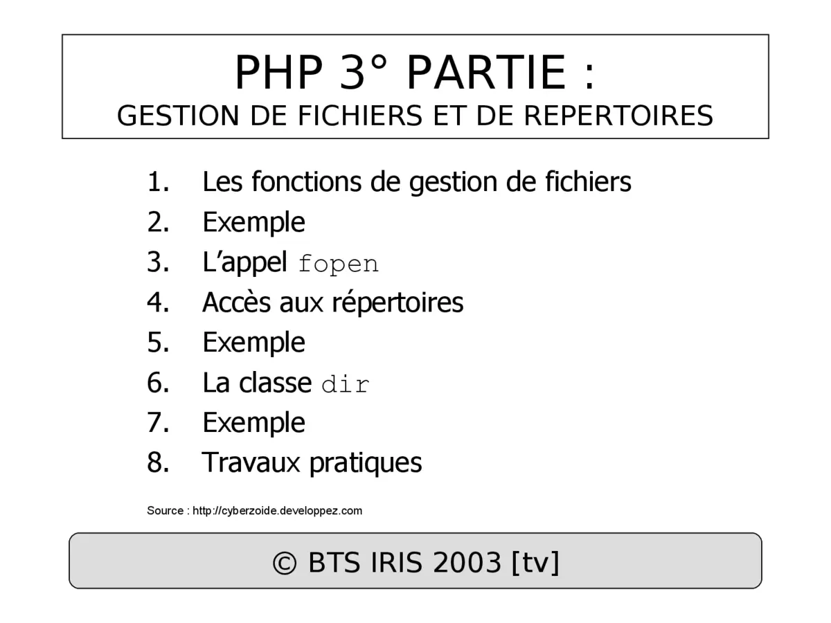 PHP - Manipuler fichiers et répertoires efficacement