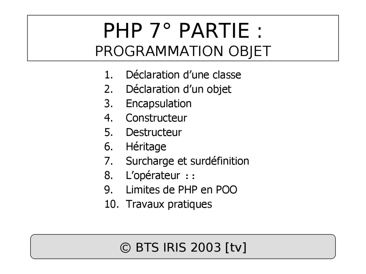PHP : Programmation Objet - Maîtriser les Concepts Clés