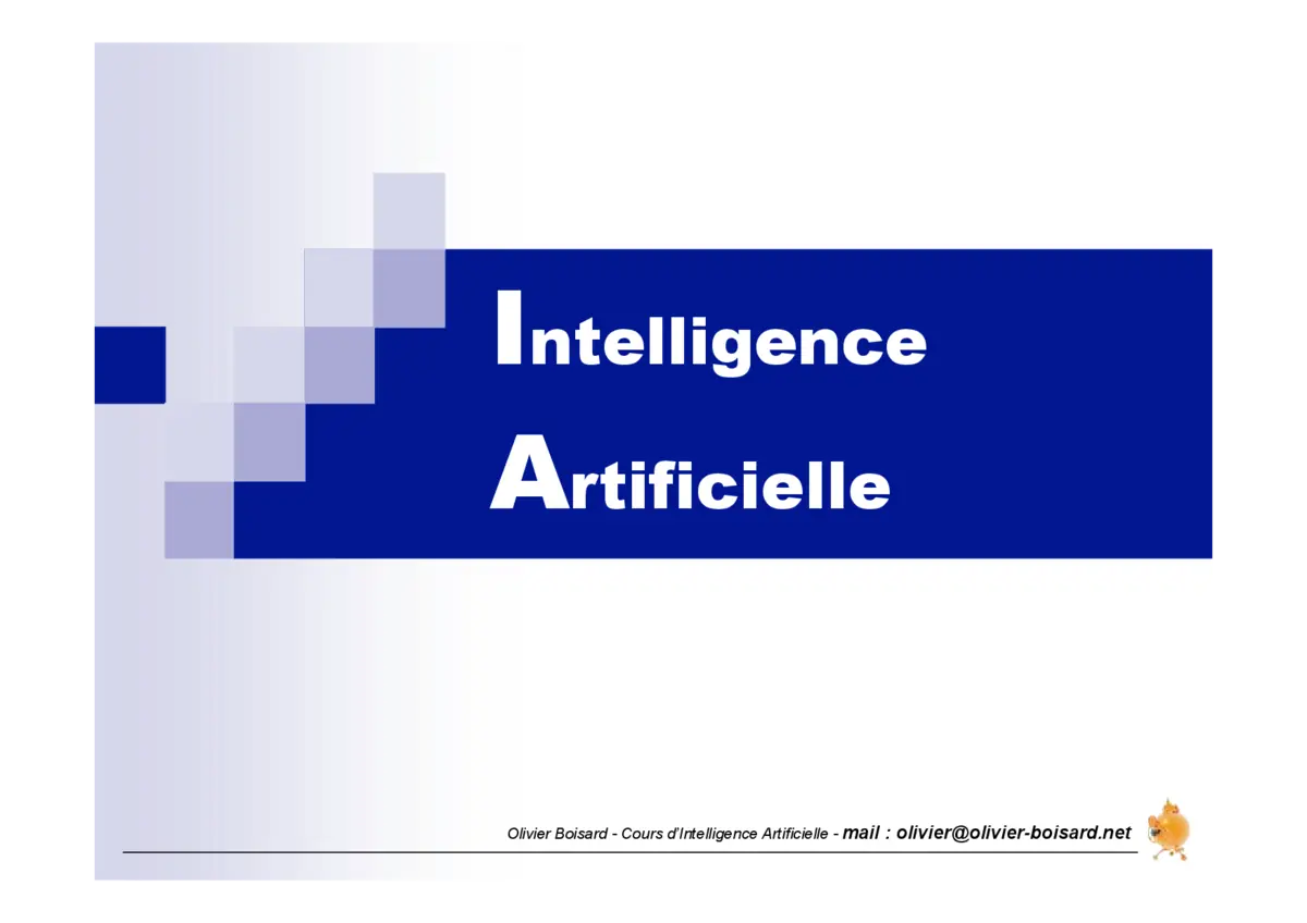 IA: Fondamentaux de l'Intelligence Artificielle