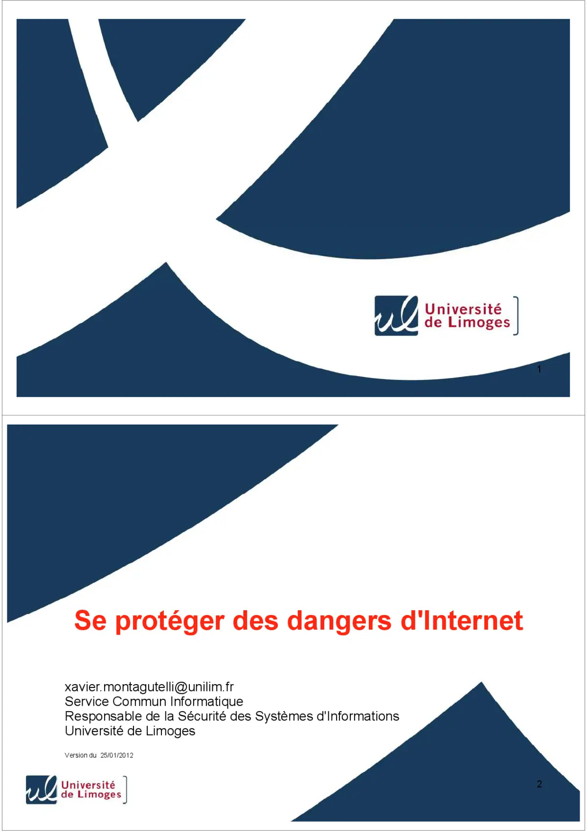 Sécurité en ligne - Se protéger des dangers d'Internet