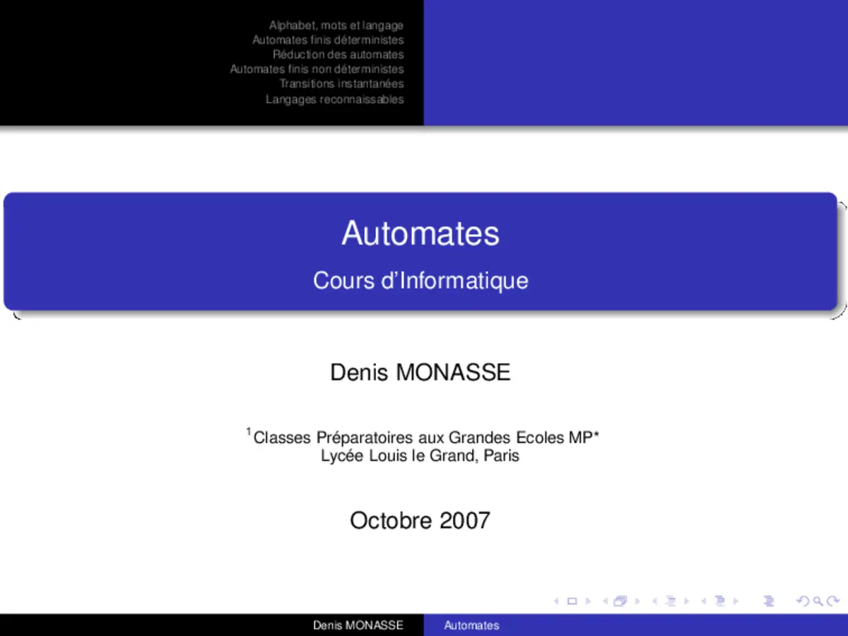 Automates - Comprendre les bases et applications