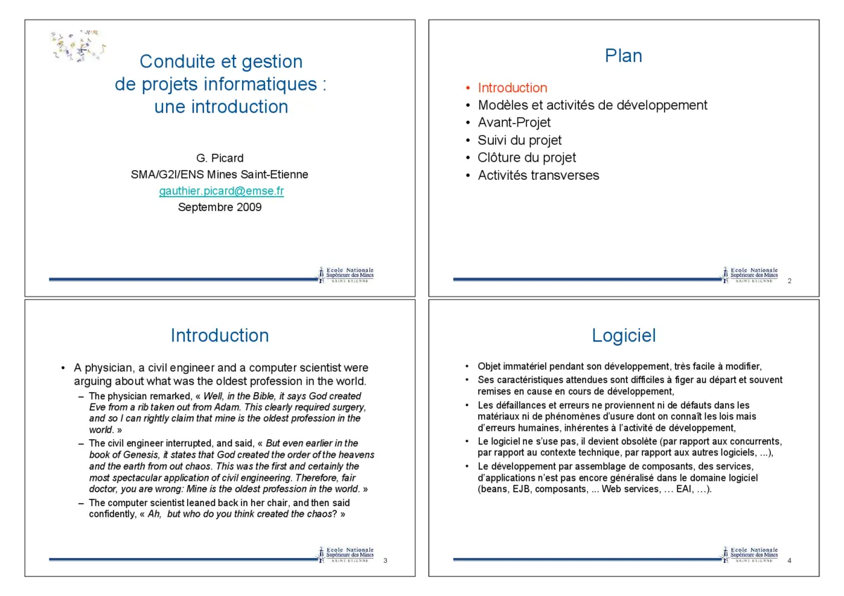 Conduite Projets Info: Gestion Efficace
