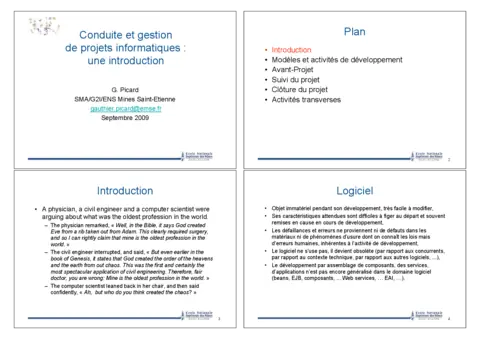 Conduite et gestion de projets informatiques