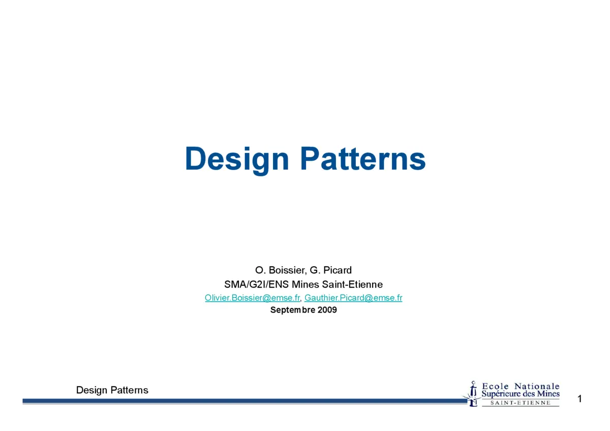 Design Patterns - Maîtriser les architectures logicielles