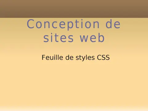 Cours CSS