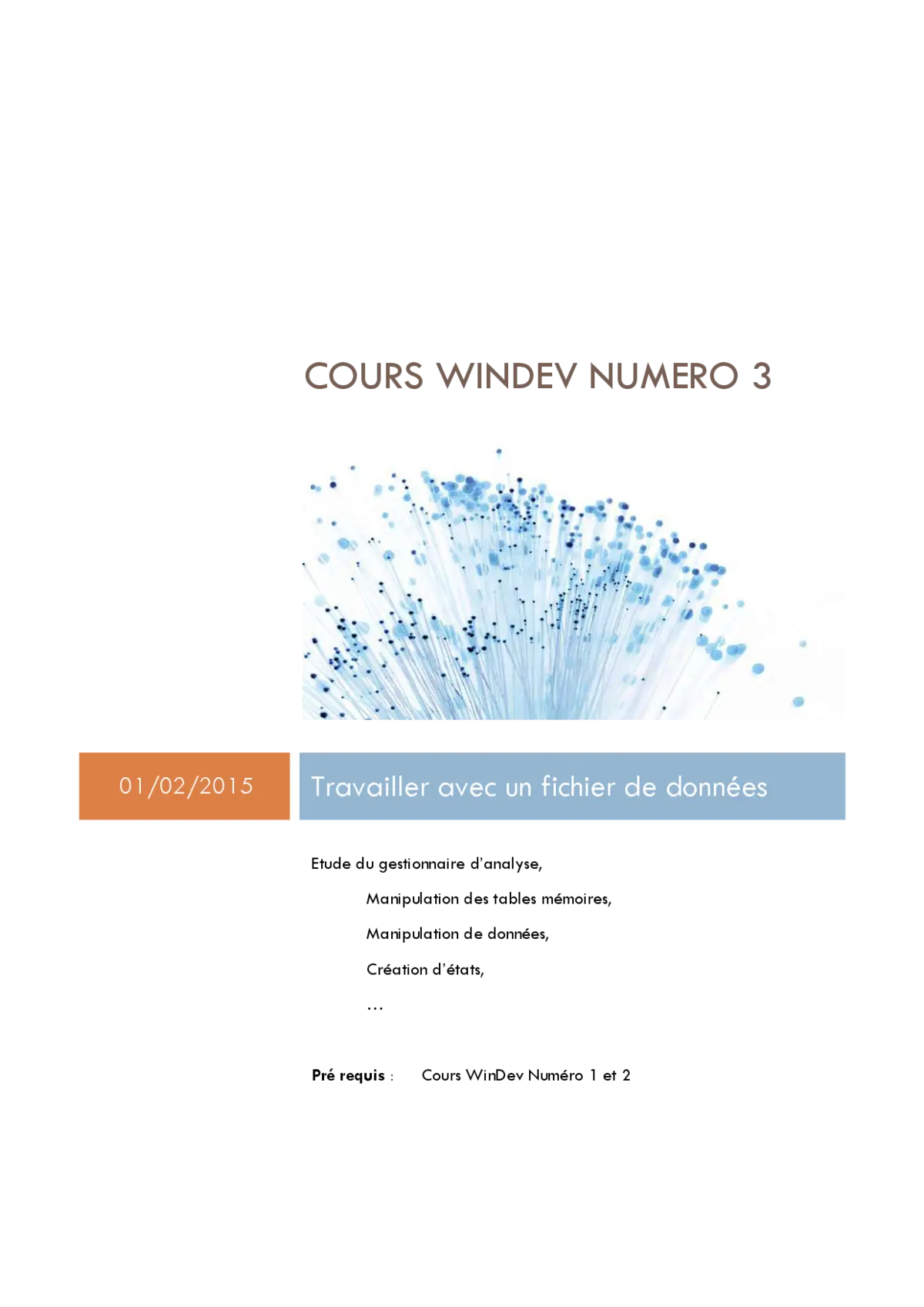 WinDev - Manipuler un fichier de données