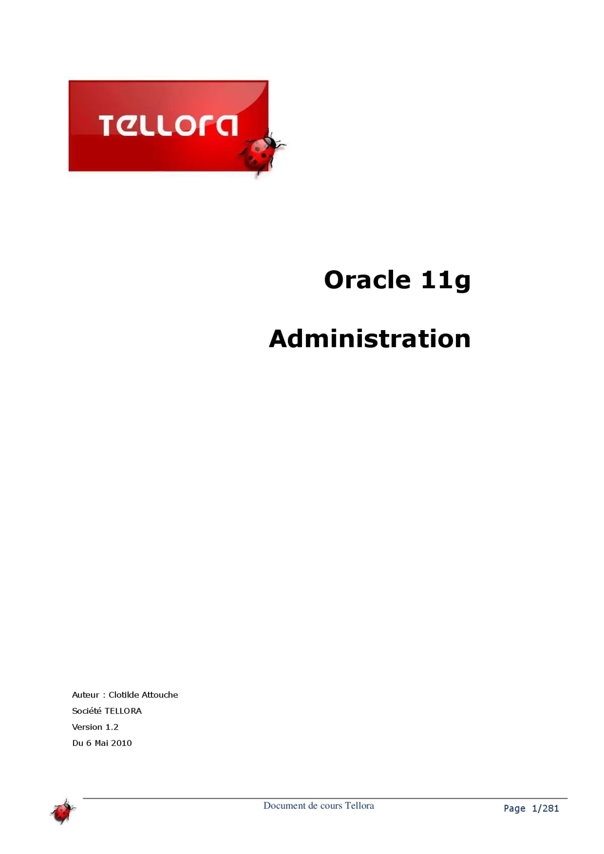 Oracle 11g - Administration de bases de données