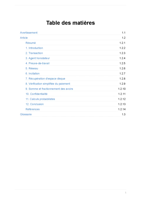 Bitcoin Un système de monnaie électronique de pair à pair