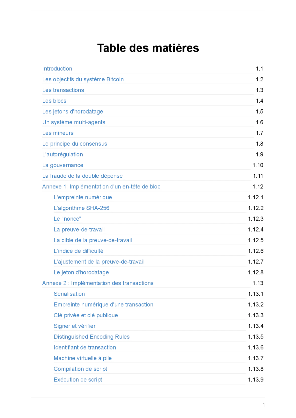 Bitcoin - Implémentation du système blockchain