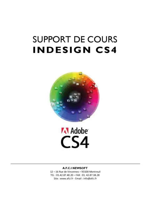 Support de cours InDesign CS4