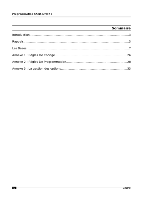 Programmation ShellScript