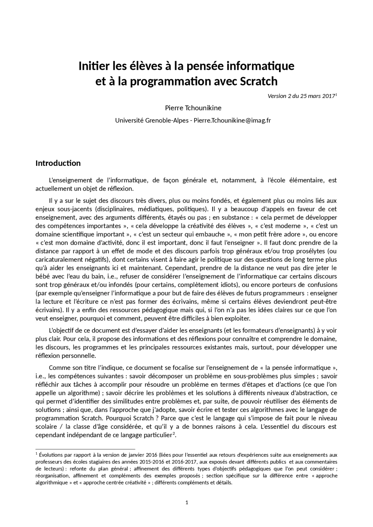 Scratch - Initiation à la programmation pour élèves