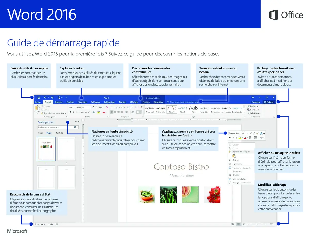 Word 2016 - Guide de démarrage rapide
