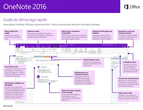 OneNote 2016 Guide de démarrage rapide