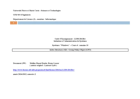 Active Directory (AD) - Group Policy Object (GPO)