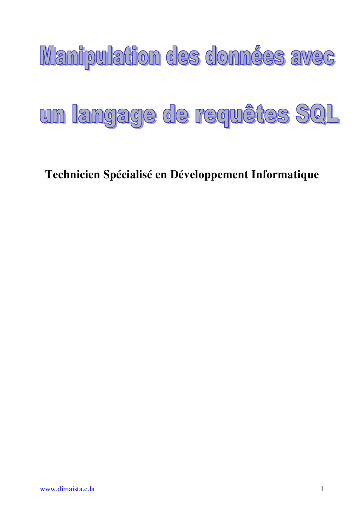 SQL: Fondamentaux des BDD Relationnelles