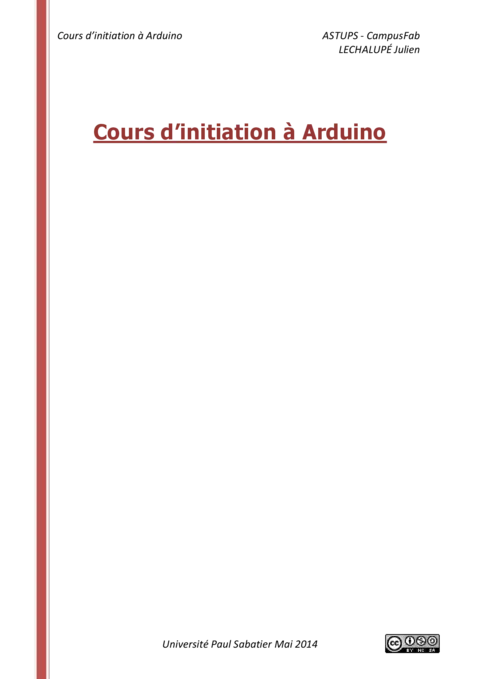 Cours d’initiation à Arduino