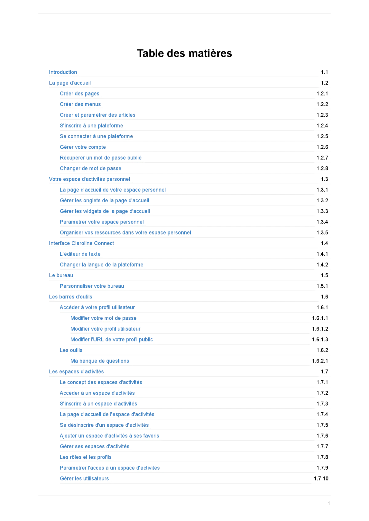 Claroline Connect - Documentation complète du LMS