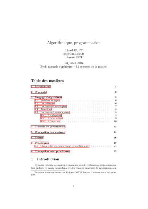 Algorithmique & programmation