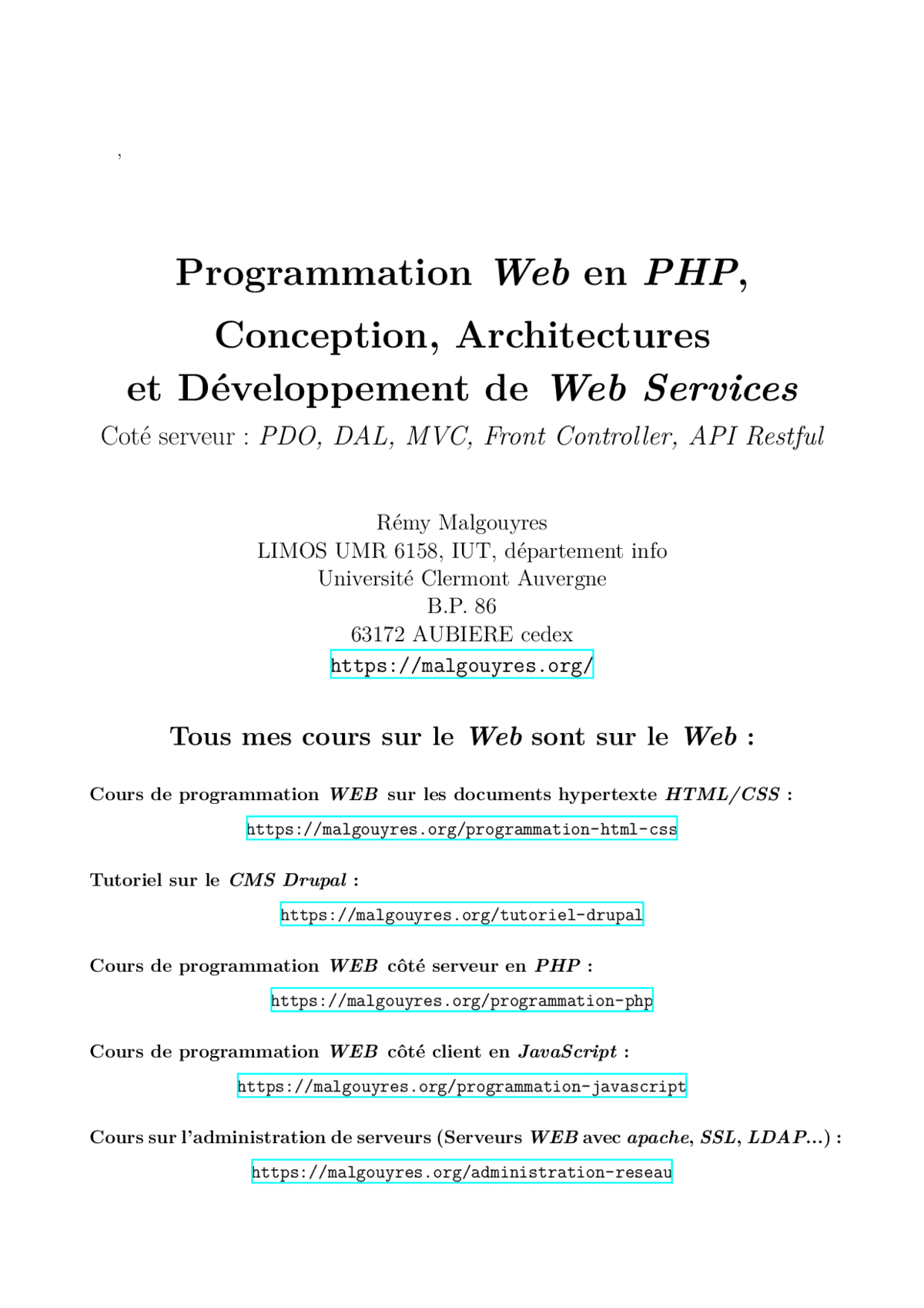 PHP - Maîtriser la Programmation Web Dynamique