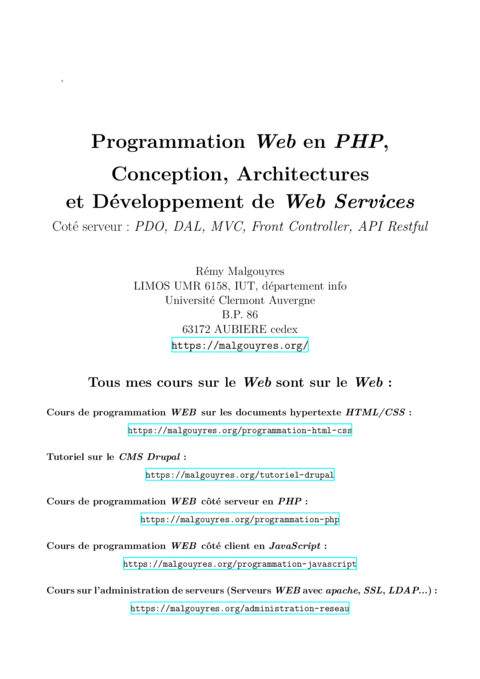 Programmation Web en PHP