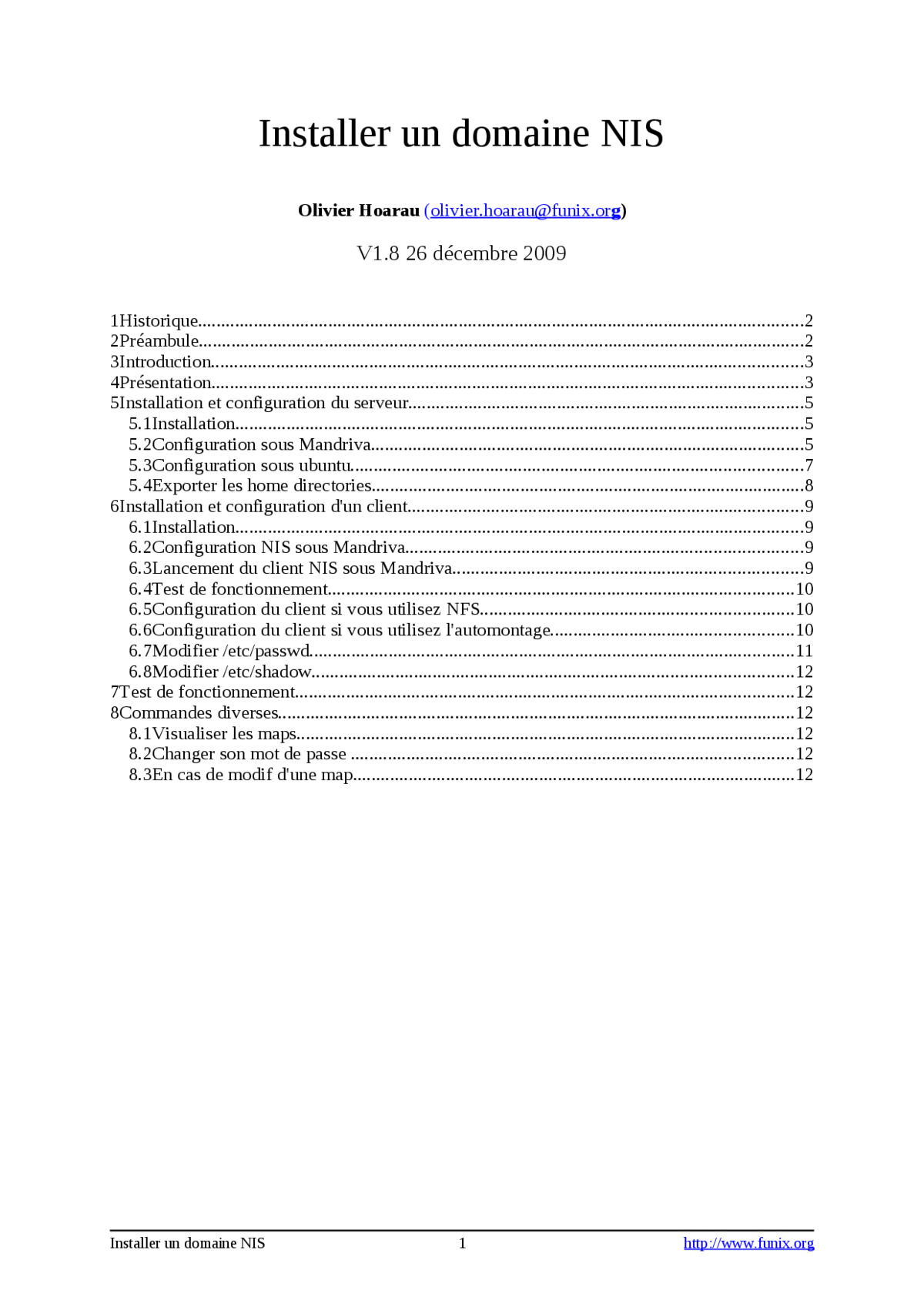 Installation Domaine NIS - Configurer un serveur NIS