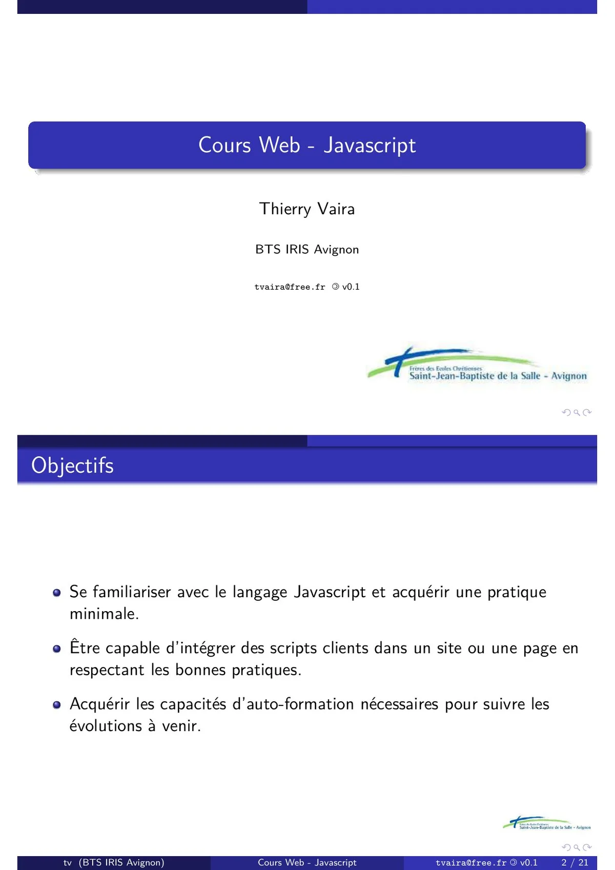 JavaScript - Maîtriser les bases du développement web
