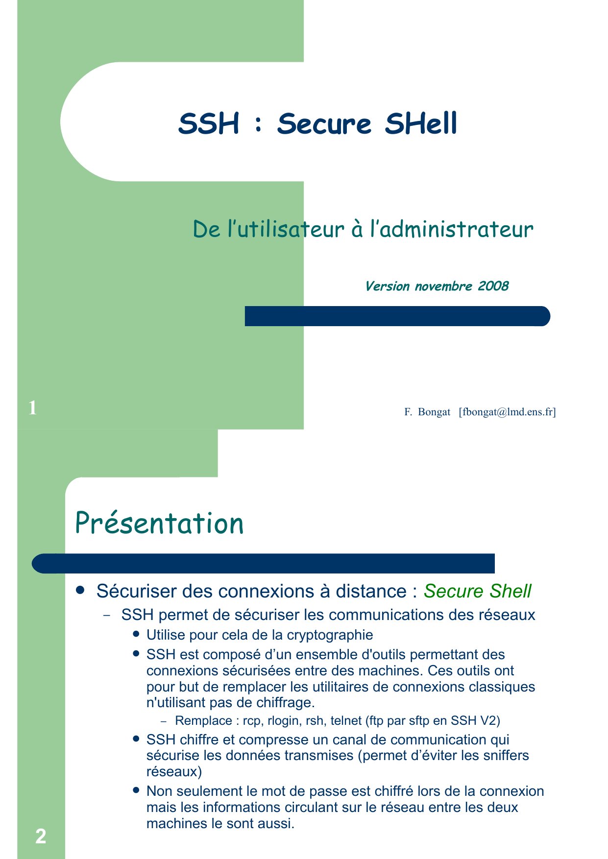 Aperçu du cours SSH - Maîtriser les connexions sécurisées à distance